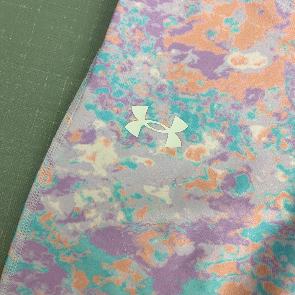Under Armour Girls Heat Gear Printed Bike Shorts - Picture 5 of 9